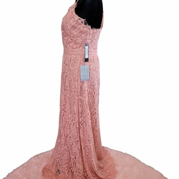 LULU'S Unending Love Blush Pink Lace Maxi Dress - Picture 13 of 13